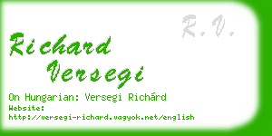 richard versegi business card